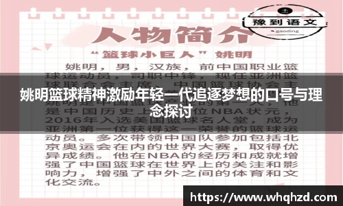 姚明篮球精神激励年轻一代追逐梦想的口号与理念探讨
